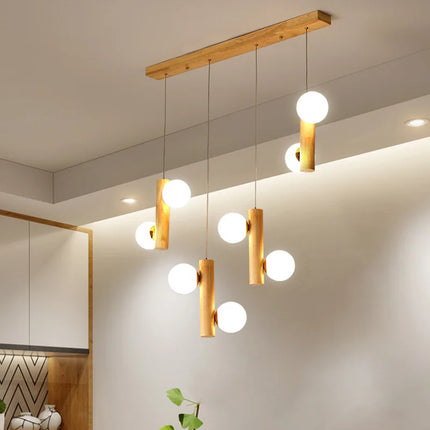 Suspension en bois au design post-moderne et simplicité lumineuse — LZ4XJ9