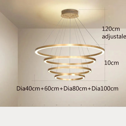 Lustre suspension cercle rond style nordique moderne — LZ4P9XQ