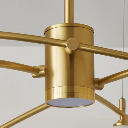 Lustre moderne en métal et verre pour intérieur contemporain — LZ4X9Q