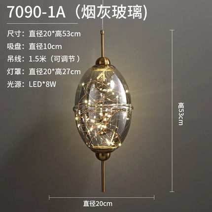 Suspension moderne en verre créatif pour bar et boutique — LZ4X9P
