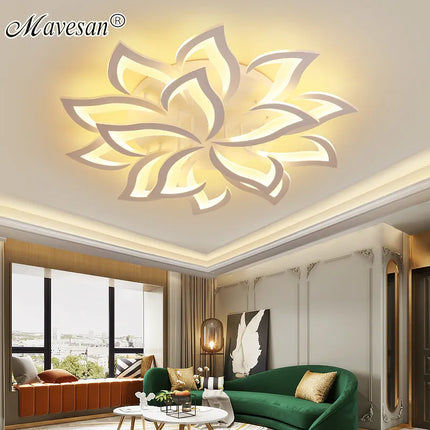 Plafonnier LED en acrylique à pétales en forme de fleur — LZ4X9T1