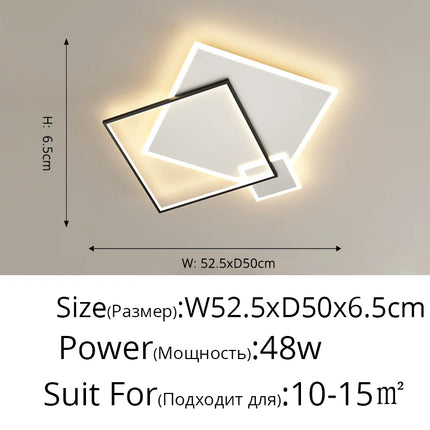 Plafonnier LED moderne en fer forgé et acrylique pour salon et salle à manger — LZ7D9Q