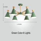6 lumières Vert