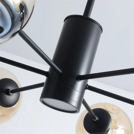 Lustre suspension nordique en verre et fer pour décoration — LZ7D9X