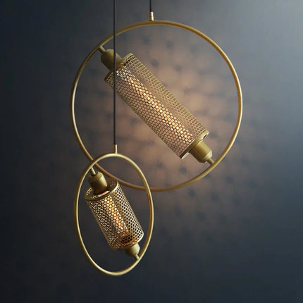 suspension postmoderne en fer style industriel créative décorative
