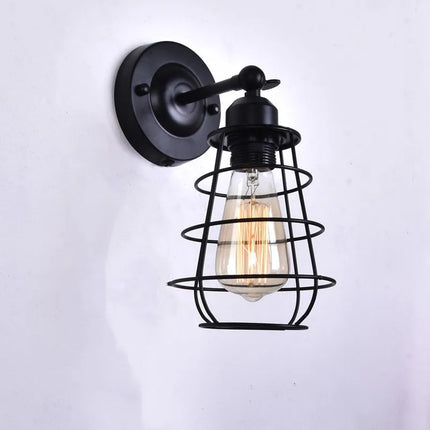 Lampe de chevet en fer avec ampoule rétro et interrupteur intégré — LZ4X9P