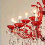 Rouge / 6 lumières Diam. 60 H 65 cm