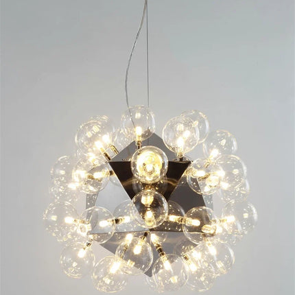 Lustre design Nordique Taraxacum bulles lumières verre miroir boule cuisine salon salle à manger bar décor