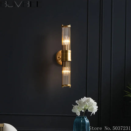 Applique murale vintage en cuivre style américain avec cristal — LZ4X9Q2