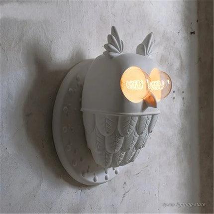 Applique murale hibou en résine pour décoration intérieure — LZ4X9T