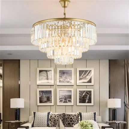 Lustre suspension moderne en cristal style nordique élégant — LZ7XQ2