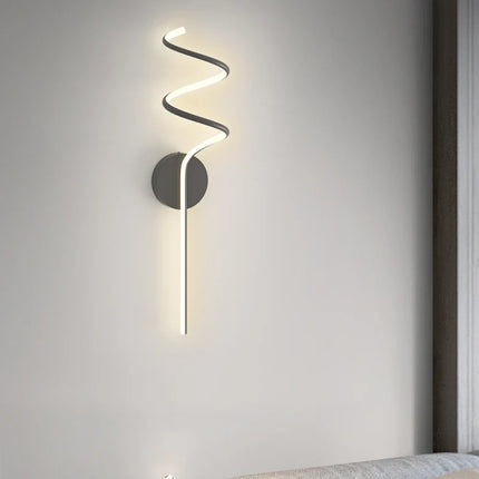 Applique murale LED en spirale style scandinave en aluminium et métal — LZ4XJ9