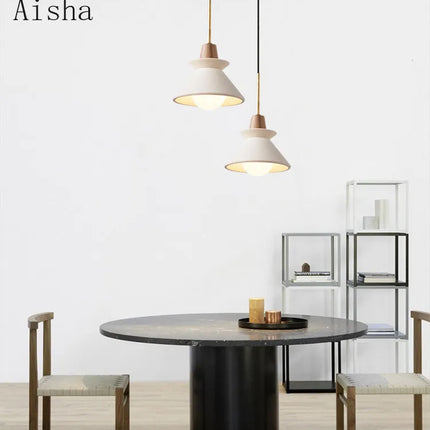 Suspension design en ciment style nordique pour espaces créatifs — LZ4QJ7
