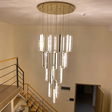 Lustre LED en cristal doré pour éclairage intérieur raffiné — LZ4X9M
