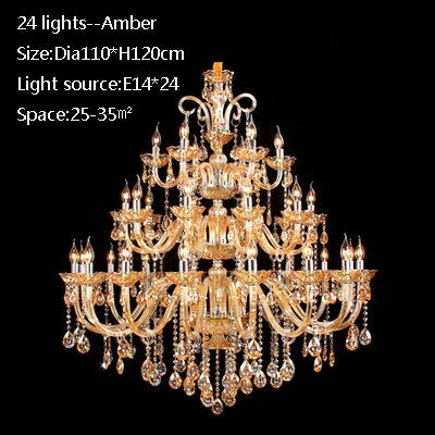 Lustre moderne en cristal et chrome pour éclairage de luxe — LZ4X9T