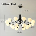 15 têtes noires / Blanc chaud