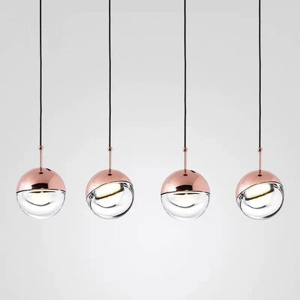suspension en métal et verre style nordique décoration intérieure