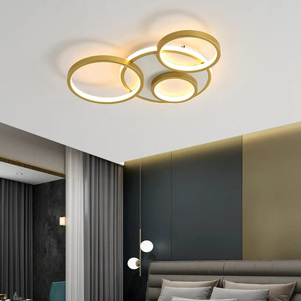 Lustre LED moderne en bois et aluminium pour intérieur — LZ4N7Q2