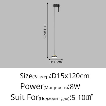 Suspension de chevet minimaliste petit lustre moderne — LZ4X9P