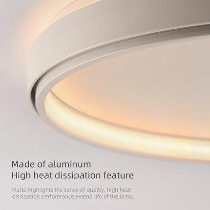 Plafonnier LED rond blanc épuré — LZ4X9T2