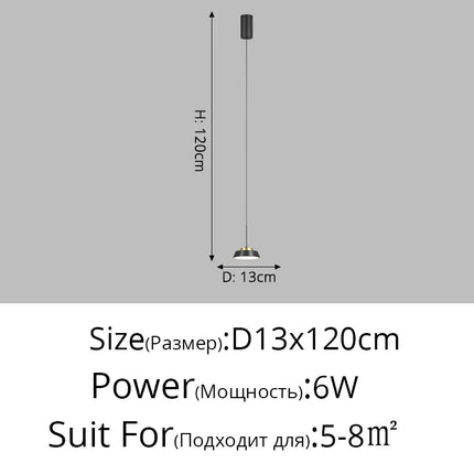Suspension de chevet minimaliste petit lustre moderne — LZ4X9P