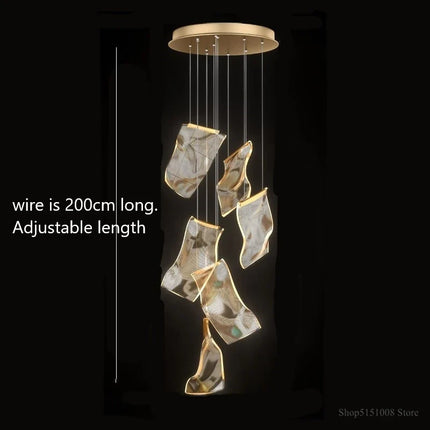 Lustre LED moderne pour escalier et boutique de vêtements — LZ4X9Q2