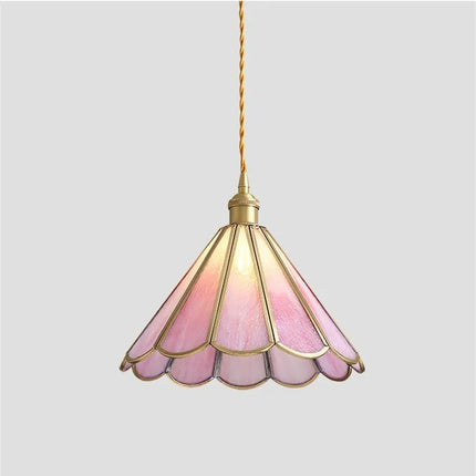 Lampe de chevet en verre moderne avec décor floral suspendu — LZ4X9QJ