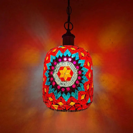 Suspension LED style bohémien en mosaïque turque rétro — LZ4X9P2