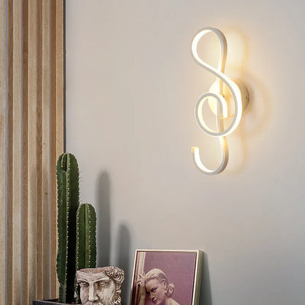 Applique murale LED en forme de clé de musique — LZ4X9P