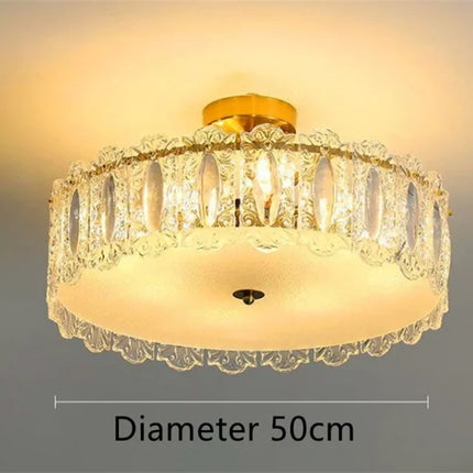 Lustre rond en verre pour intérieur moderne — LZ4X9T
