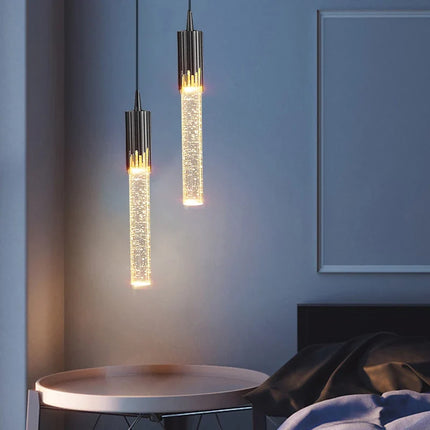 Suspension en cristal de luxe avec télécommande pour chevet Kistchen Island LED — LZ4D9X
