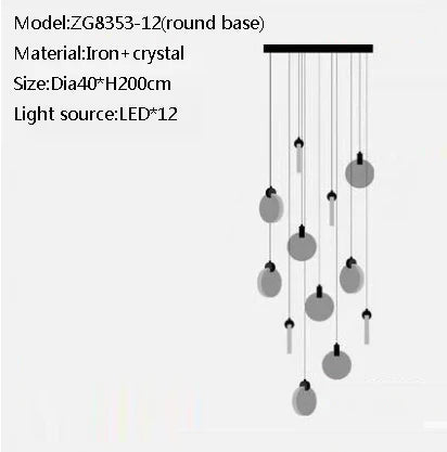 Lustre en cristal pour intérieur moderne et élégant — LZ4X9Q2