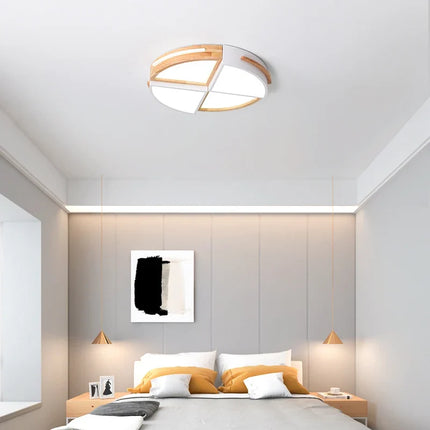 Plafonnier LED nordique élégant en bois à fixation plafond — LZ4X9P2