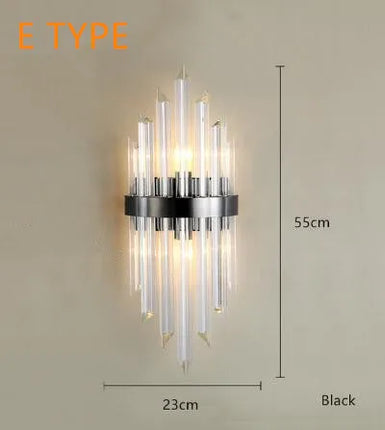 Applique murale en cristal pour décoration rétro et moderne — LZ4X9P2