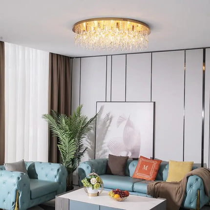 Plafonnier LED rond en cristal style postmoderne européen — LZ4Q7M2