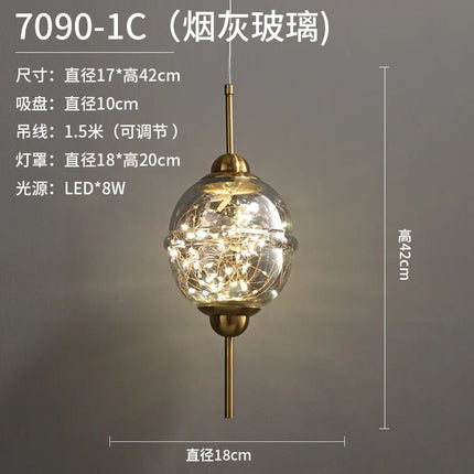 Suspension moderne en verre créatif pour bar et boutique — LZ4X9P