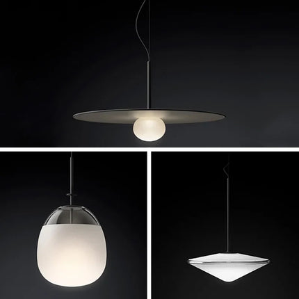 Suspension LED Postmoderne en verre forme soucoupe volante pour salon et salle à manger — LZ4X9T2