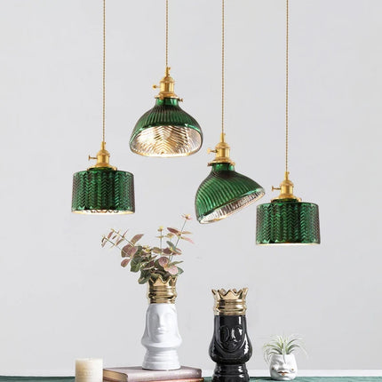 Lustre suspension en verre minimaliste au design japonais créatif — LZ4X9M
