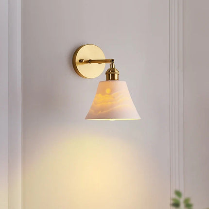 Applique murale luxe en céramique et cuivre style nordique — LZ4D7X9