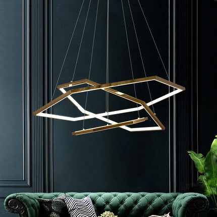 Lustre LED intérieur en acier inoxydable au design moderne — LZ4P9X