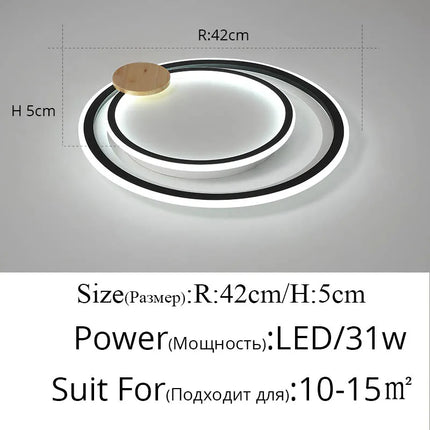 Plafonnier LED design en aluminium pour intérieur élégant — LZ4X9QJ