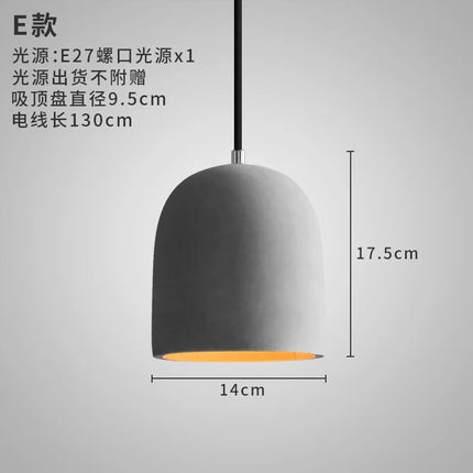 Suspension industrielle en béton pour décoration moderne — LZ4X9T