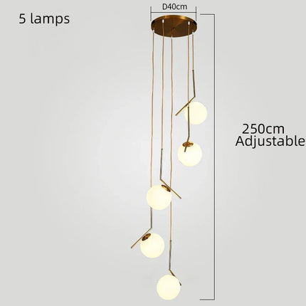 Lustre suspension moderne en verre style nordique — LZ4XJ9