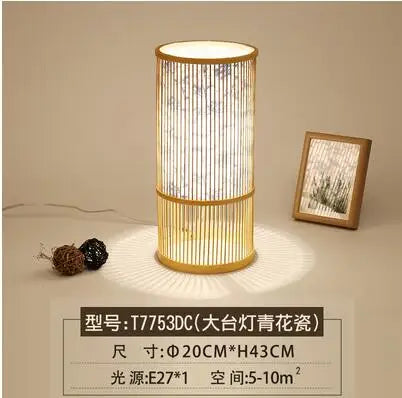 Lampadaire japonais moderne en bambou fait main — LZ4X9Q2N