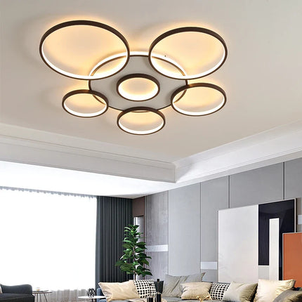 Lustre LED moderne en bois et aluminium pour intérieur — LZ4N7Q2