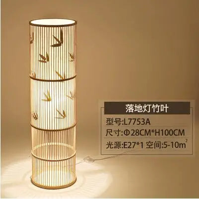 Lampadaire japonais moderne en bambou fait main — LZ4X9Q2N