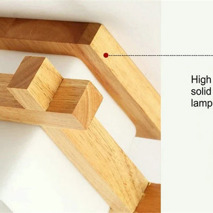 Plafonnier japonais en verre et bois pour intérieur contemporain — LZ4XJ9