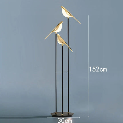 Lampe de table LED design postmoderne oiseau en alliage et acrylique doré — LZ4X9P