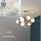 8 lumières - Gris / Milky / Chaude