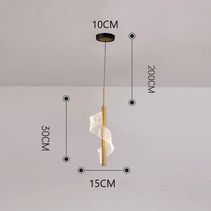 Suspension design nordique moderne en acrylique pour restaurant — LZ4X9T
